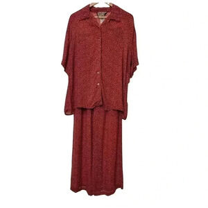 Carole Little Street Wear Pant Set Size 10 New Old Stock Vintage Lounge Resort